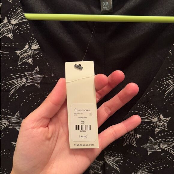 NWT Francesca’s Black and White Shooting Star Patterned Dress Size XS - Picture 7 of 13